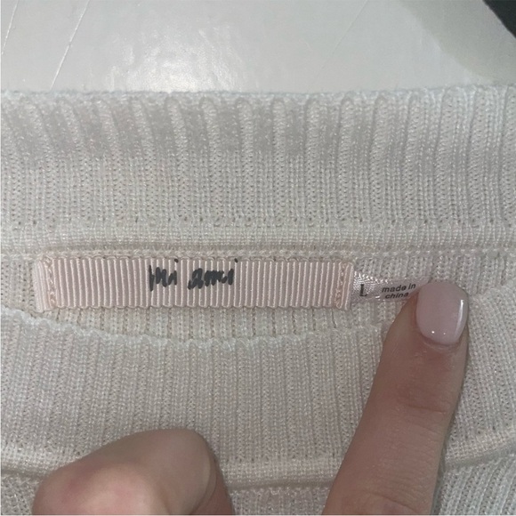 NWT Francesca’s Women’s Sandra Ribbed Scalloped Sweater - Size Large - Picture 7 of 9